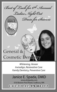 Dress for Success advert for Dr Janice Spada Dentist, Sudbury, MA