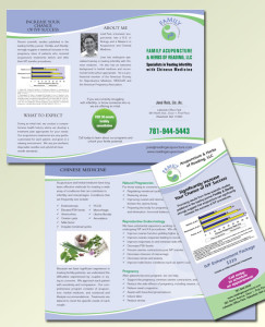 Brochure design for a health practitioner