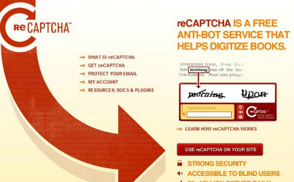 reCaptcha spam filter
