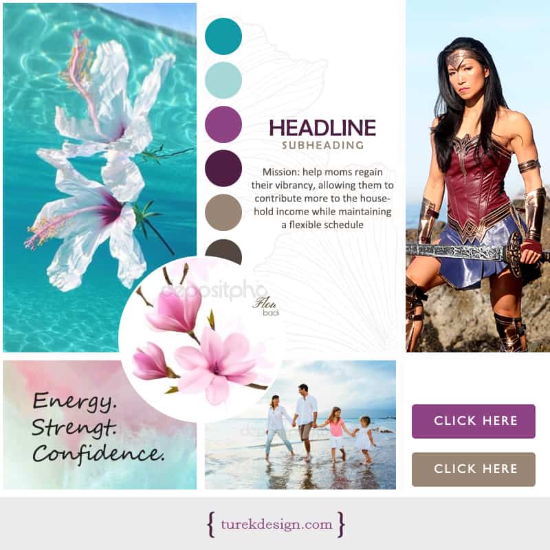 fitness website moodboard small business website